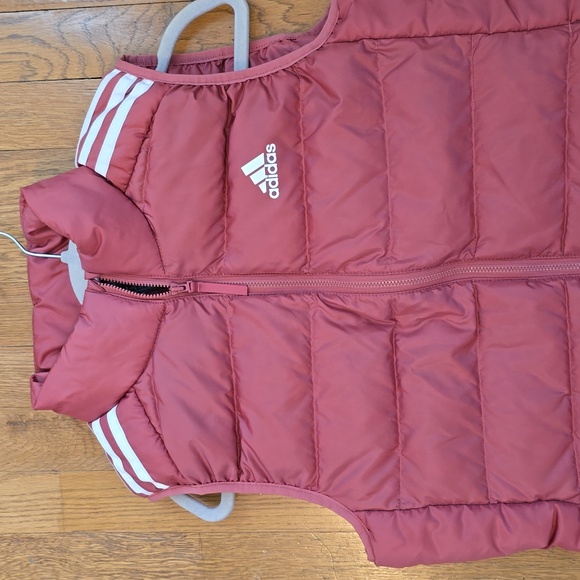 ADIDAS BRAND SIGNATURE WOMEN'S "WONDER RED" PUFFER DOWN VEST SIZE XS - Picture 3 of 16
